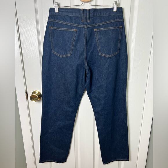 Frame Blue Cotton High Rise Le High Tight Straight Leg Exposed Zipper Jeans 32 - Picture 7 of 10